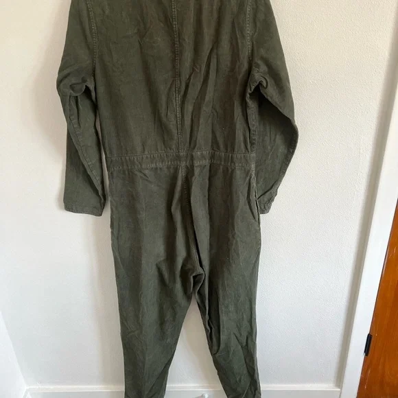 Outerknown Green Corduroy Jumpsuit, size small